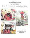 Teeny Tiny Collage Quilt Patterns #5 by Laura Heine - Pincushion, Dress Form, Sewing Machine