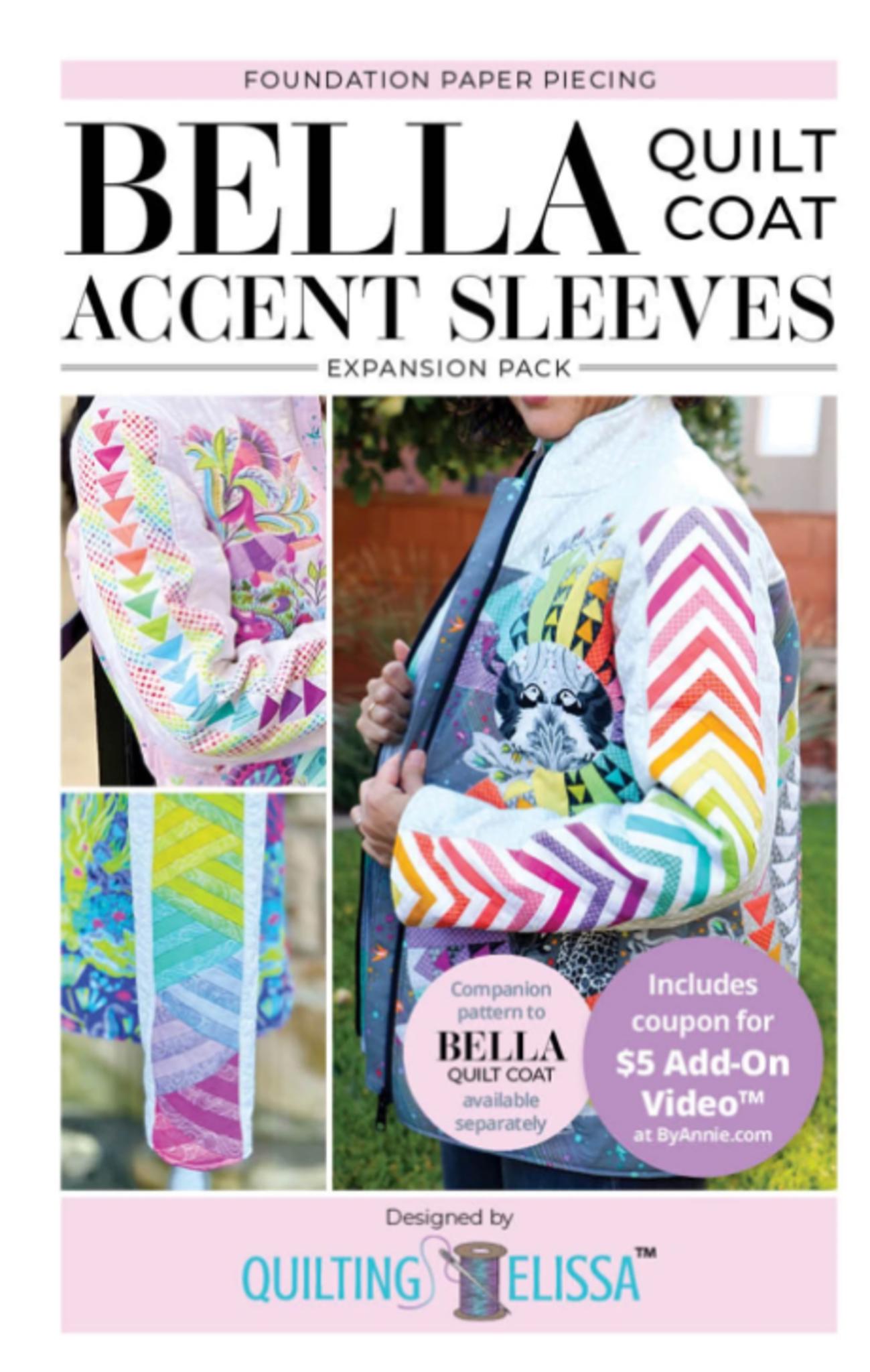 Bella Quilt Coat by Quilting Elissa; Also options for Customizing or Accent Sleeves, see description