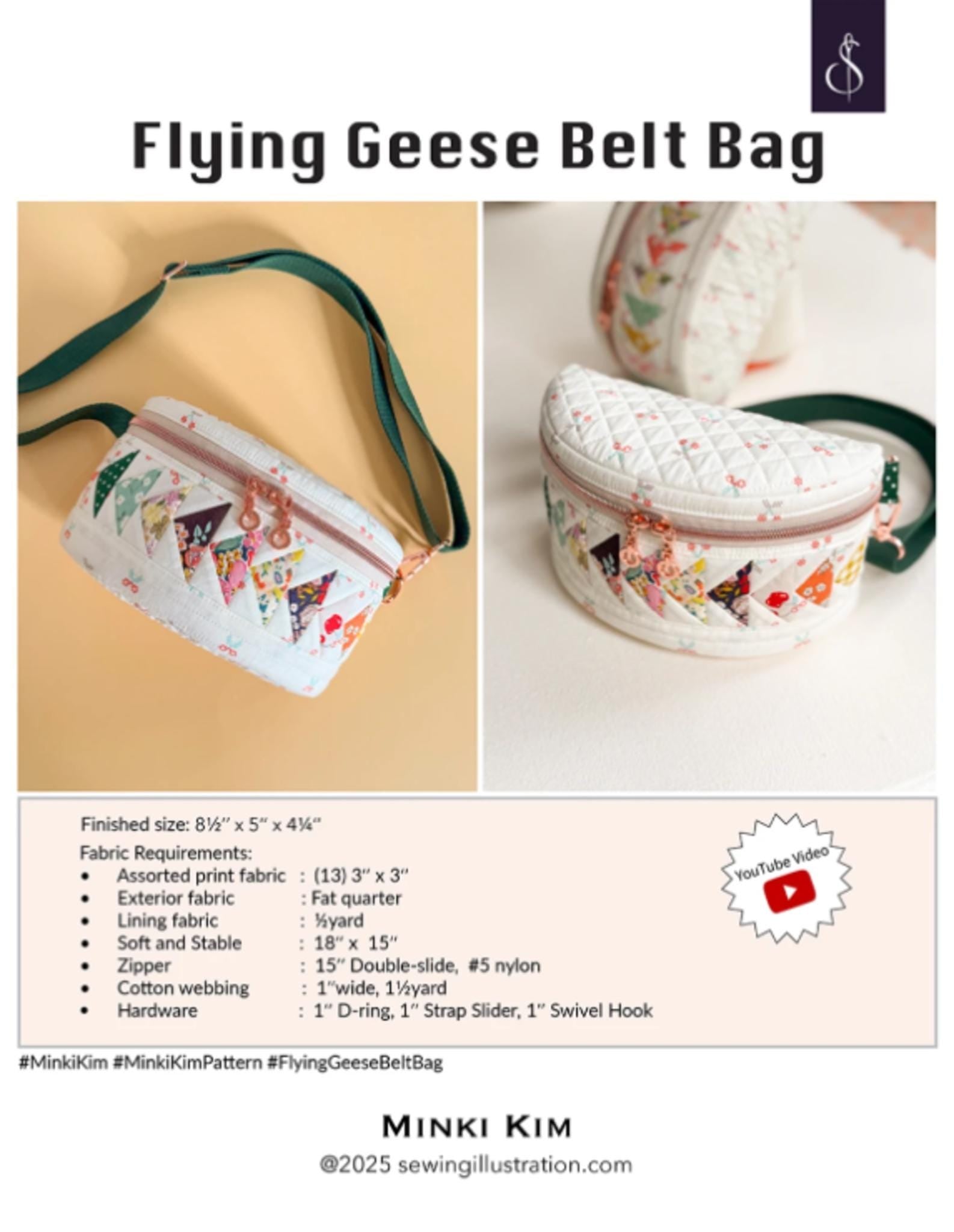 Flying Geese Belt Bag Pattern by Minki Kim