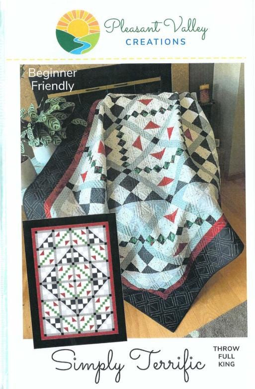 Simply Terrific Quilt Pattern for 3 sizes, by Designer Diana Beaubien for Pleasant Valley Creations