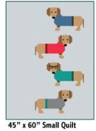Dogs in Sweaters Quilt Pattern by Elizabeth Hartman - Pillow + two sizes included. Large Quilt pictured in Main Photo