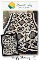 Simply Charming Quilt Pattern for 4 sizes, by Designer Diana Beaubien for Pleasant Valley Creations