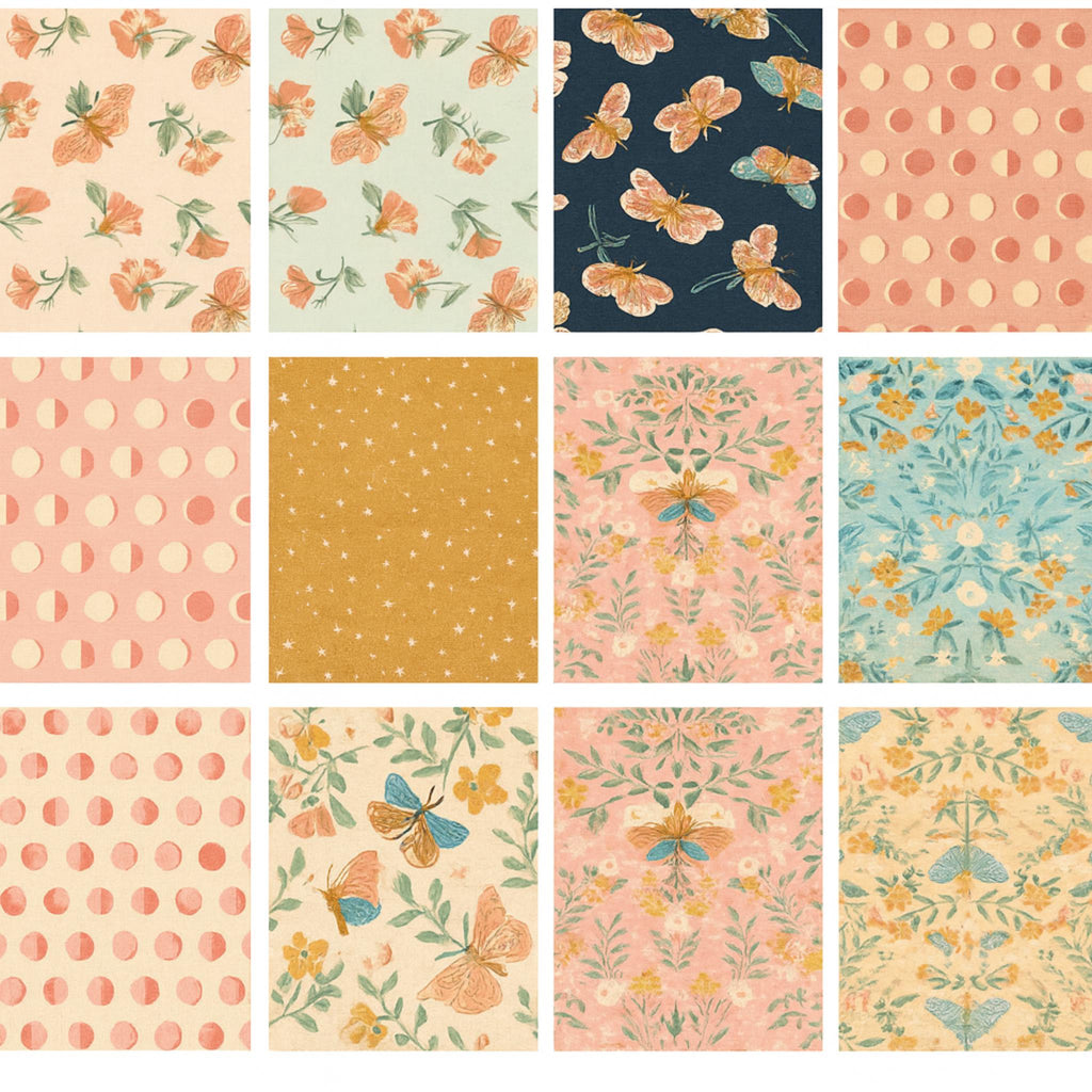 Moonbeam Dreams - 10" Squares, 42 pieces from Amanda Grace Design and Poppie Cotton