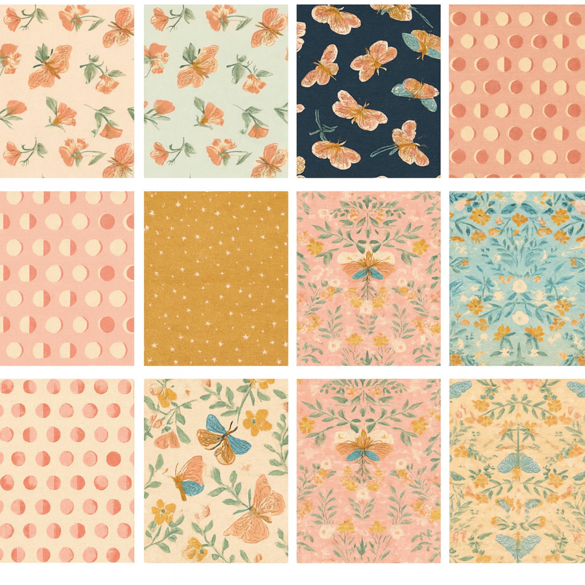 Moonbeam Dreams - 10" Squares, 42 pieces from Amanda Grace Design and Poppie Cotton