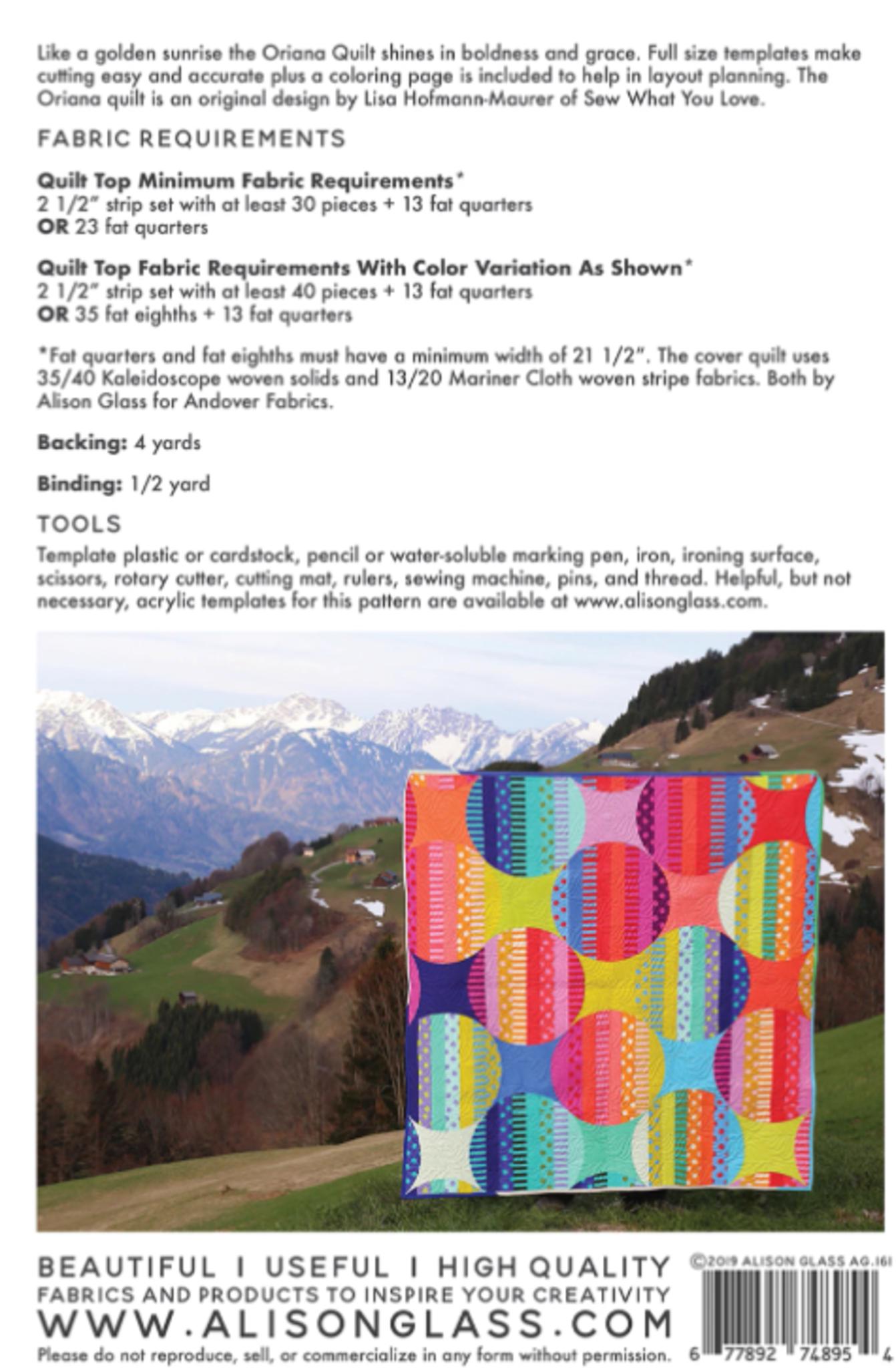 Oriana Quilt Pattern by Lisa Hofmann-Maurer and Alison Glass