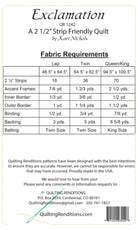 Exclamation Quilt Pattern from Quilting Renditions