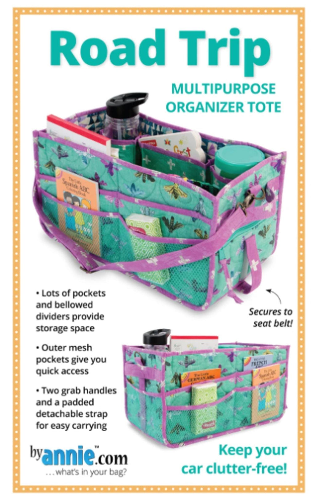 Road Trip Pattern - Multipurpose Organizer Tote