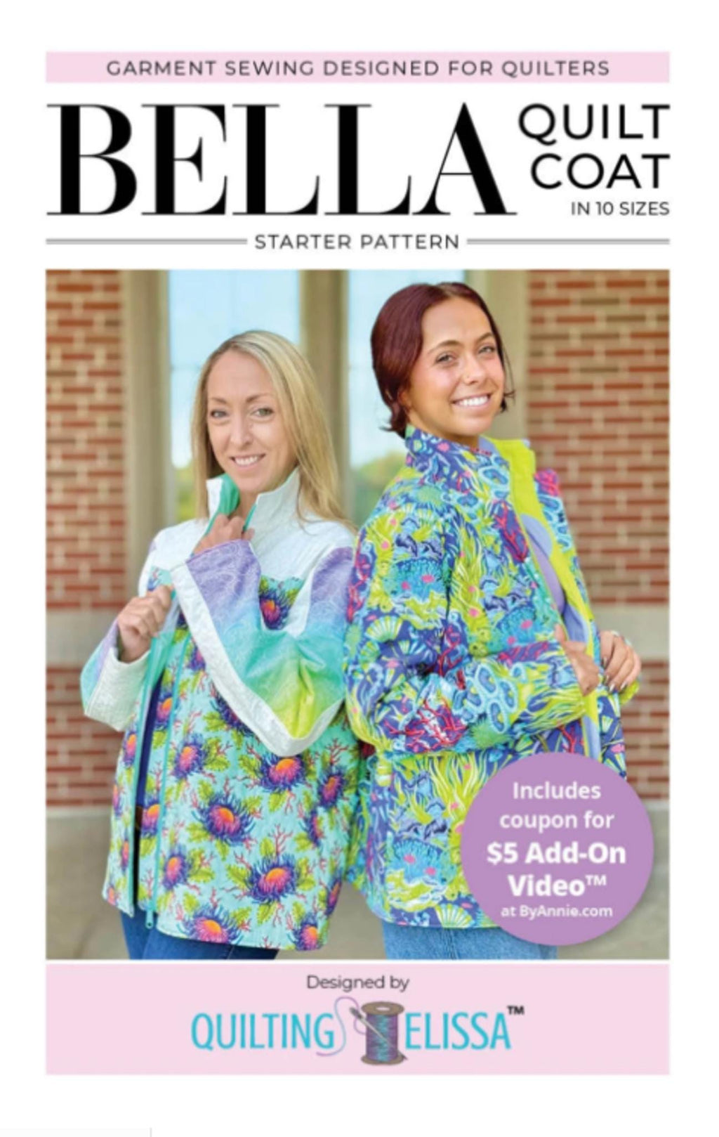 Bella Quilt Coat by Quilting Elissa; Also options for Customizing or Accent Sleeves, see description