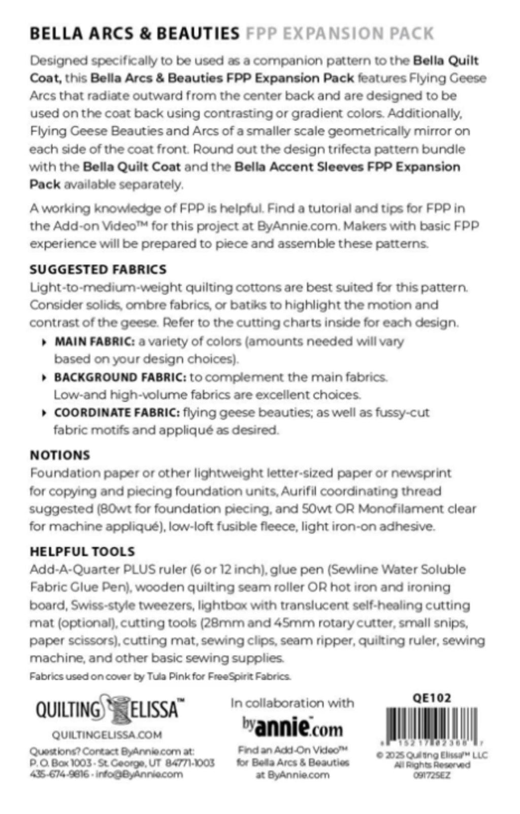 Bella Quilt Coat by Quilting Elissa; Also options for Customizing or Accent Sleeves, see description