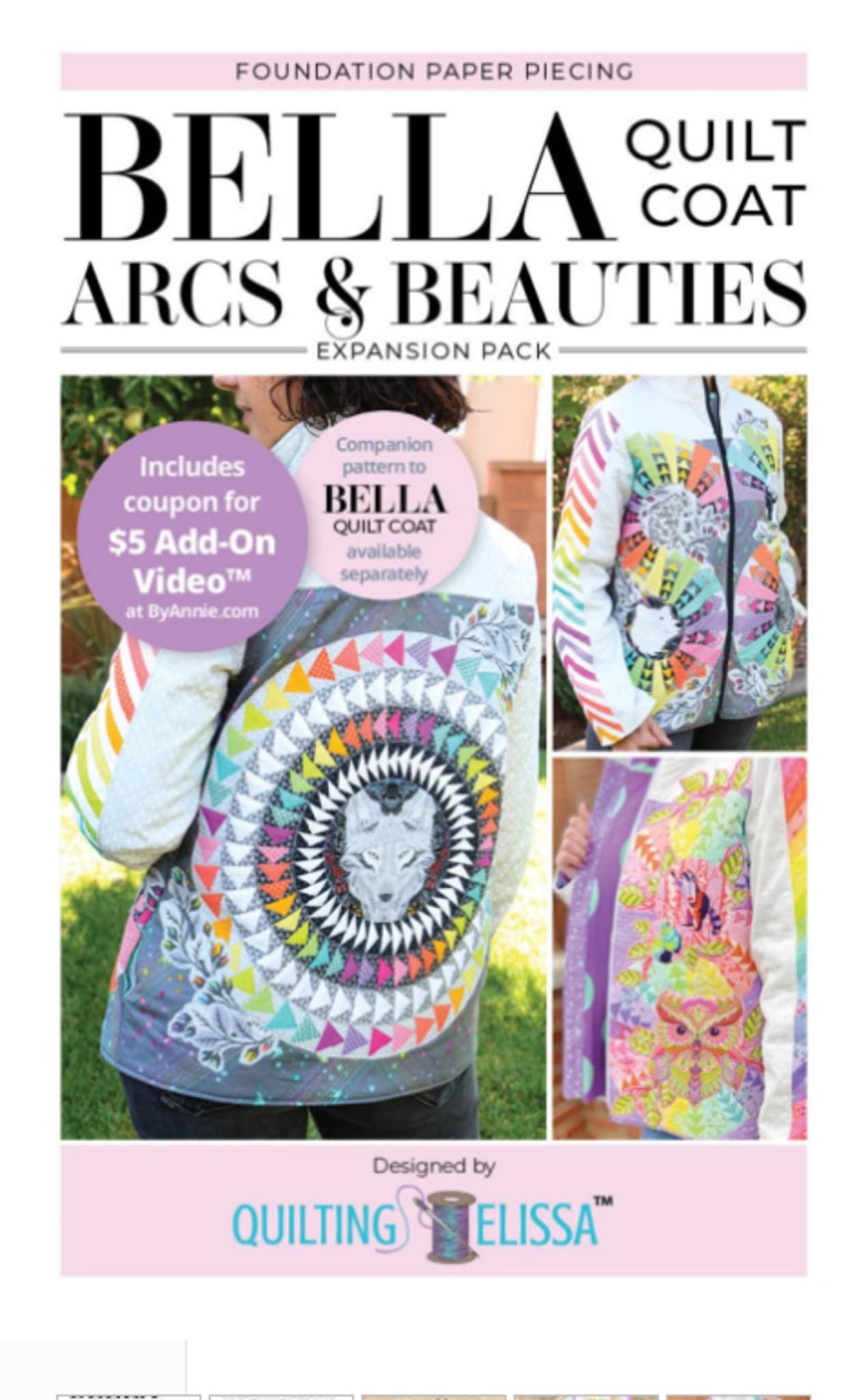 Bella Quilt Coat by Quilting Elissa; Also options for Customizing or Accent Sleeves, see description