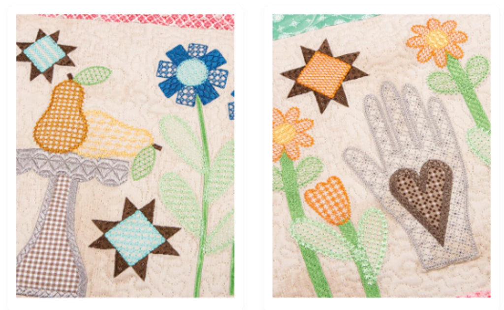 PRIM Quilt - Machine Embroidery Quilt USB from designer Lori Holt for Riley Blake