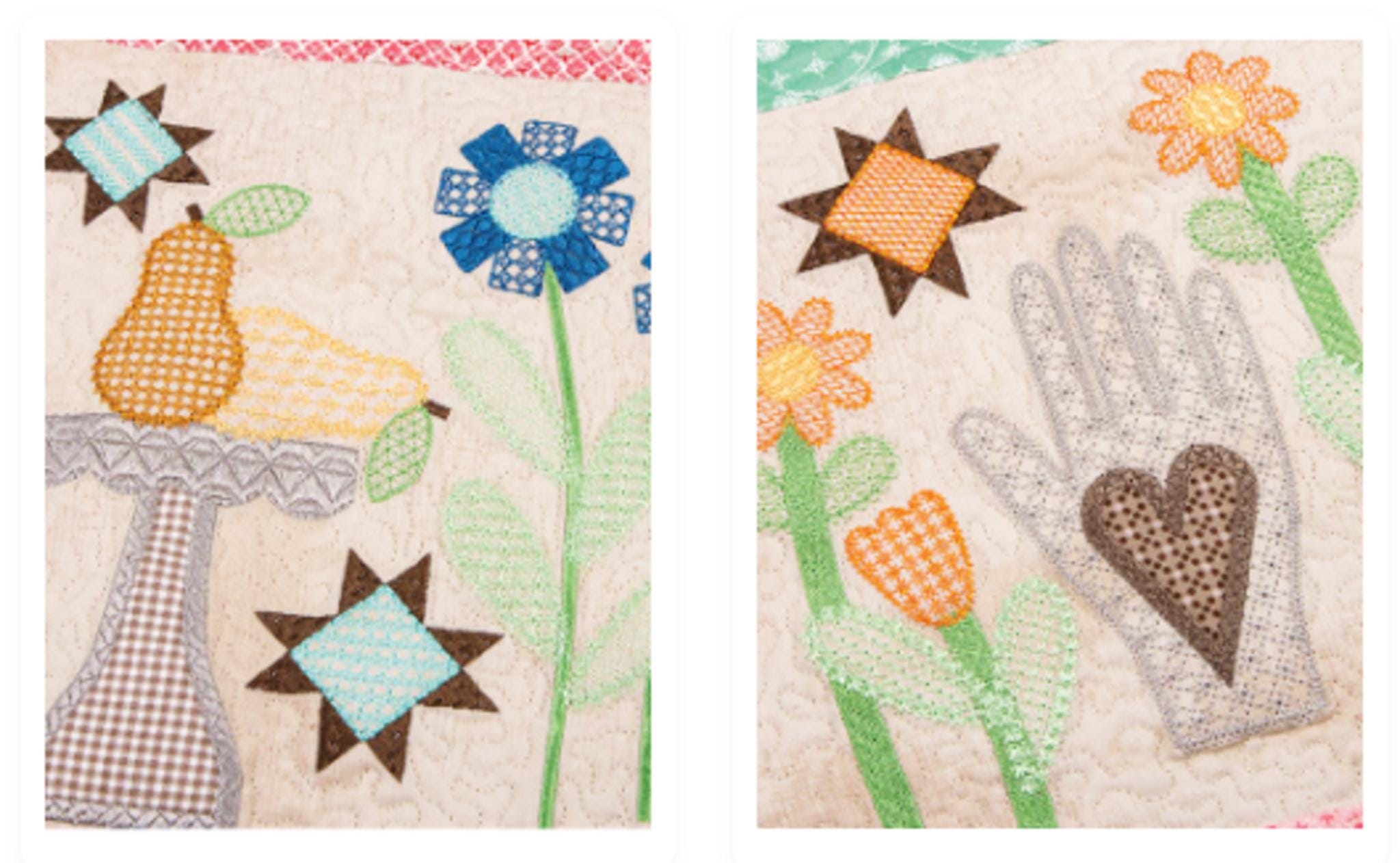 PRIM Quilt - Machine Embroidery Quilt USB from designer Lori Holt for Riley Blake