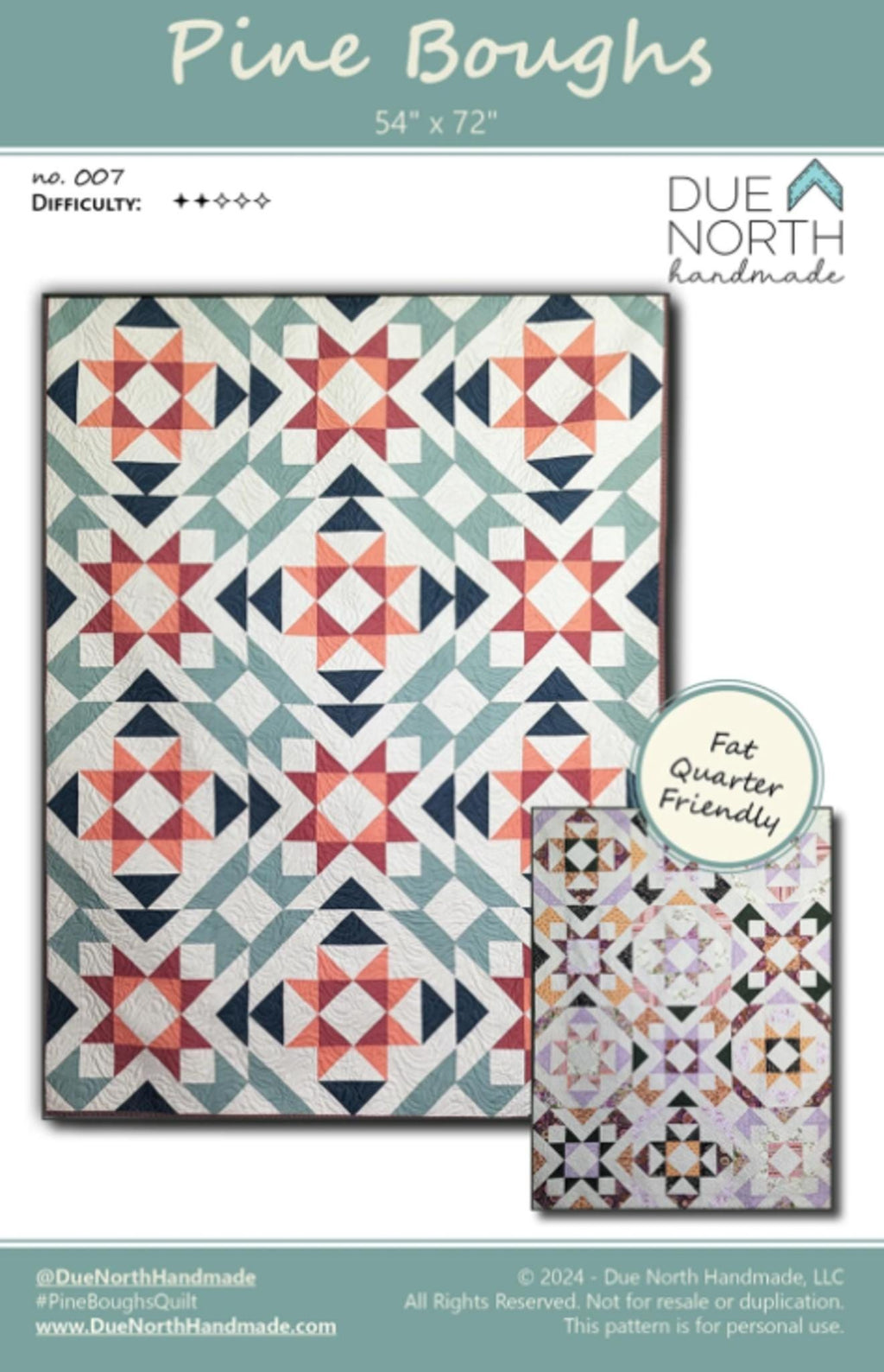 Pine Boughs Quilt Pattern from Due North Handmade