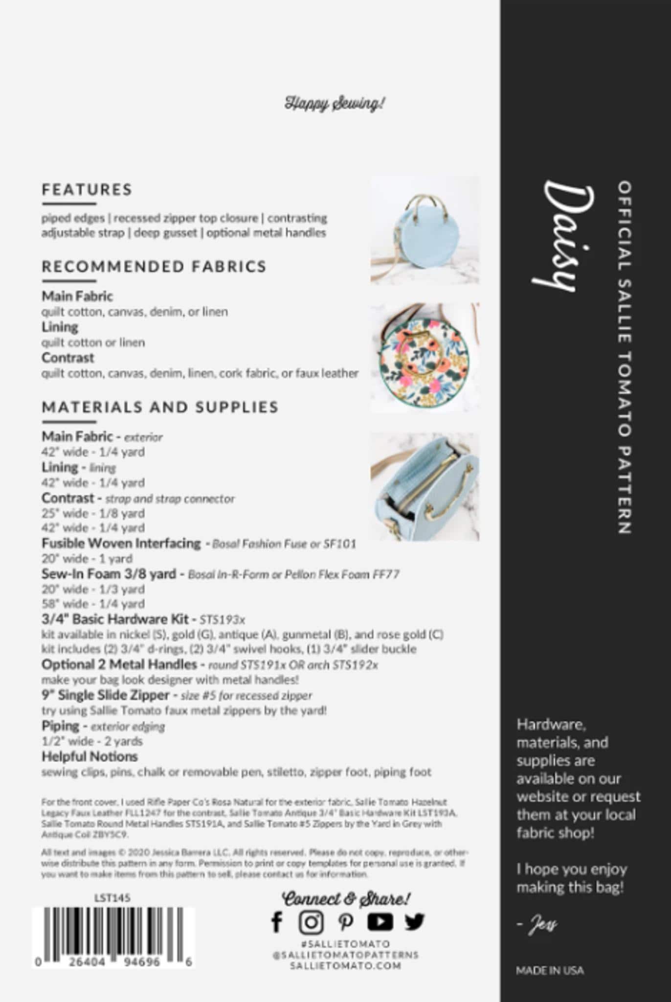 Daisy Bag Pattern by Sallie Tomato