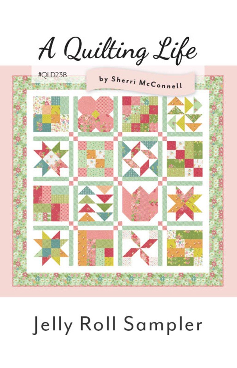 Jelly Roll Sampler Quilt Pattern - QuiltingJoyPDX