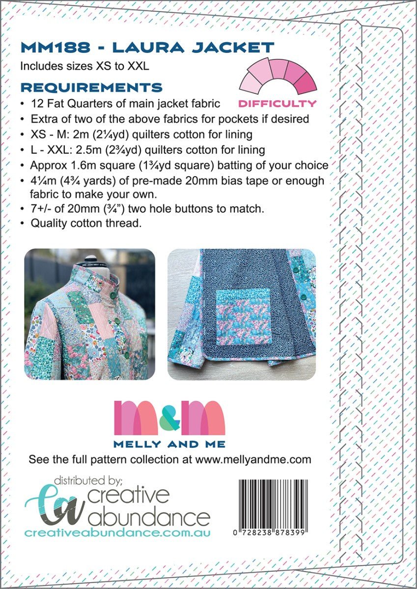 Laura Jacket Patchwork Pattern – Melly & Me - QuiltingJoyPDX