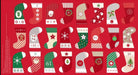 Lewis & Irene Mini Advent Stocking Panel – 18" Wide Christmas Fabric - QuiltingJoyPDX