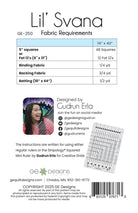 Lil Svana Table Runner Quilt Pattern - QuiltingJoyPDX