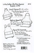 Little Sister & Brother Apron Sewing Pattern by Mary Mulari – Children’s Reversible Apron - QuiltingJoyPDX