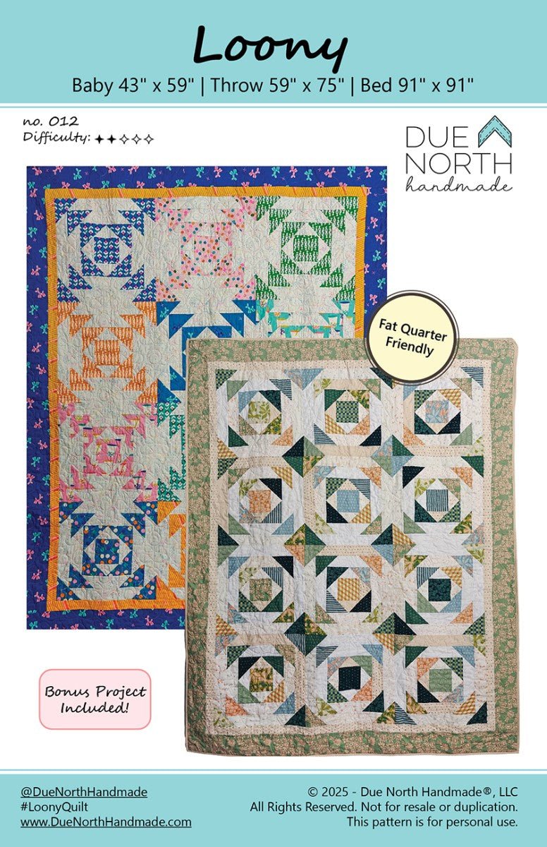 Loony Quilt Pattern - QuiltingJoyPDX