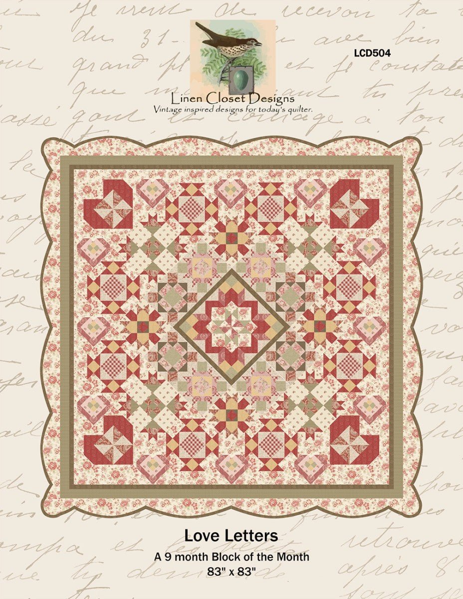 Love Letters BOM Quilt Pattern - QuiltingJoyPDX
