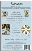 Luminous Quilt Pattern by Jenice Belling - finished size 42" x 42" - QuiltingJoyPDX