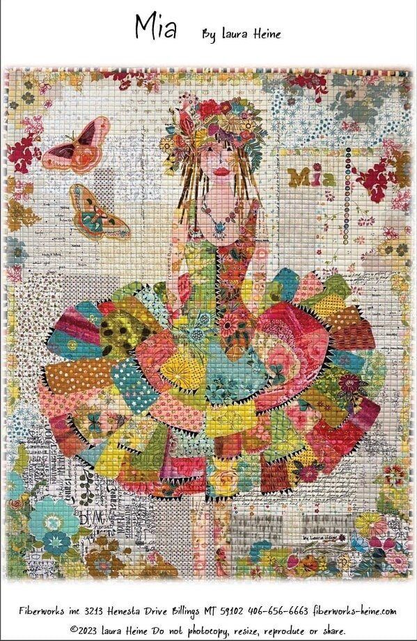 Mia Collage Quilt Patterns by Laura Heine -approximately finished size 28.5" x 36" - QuiltingJoyPDX