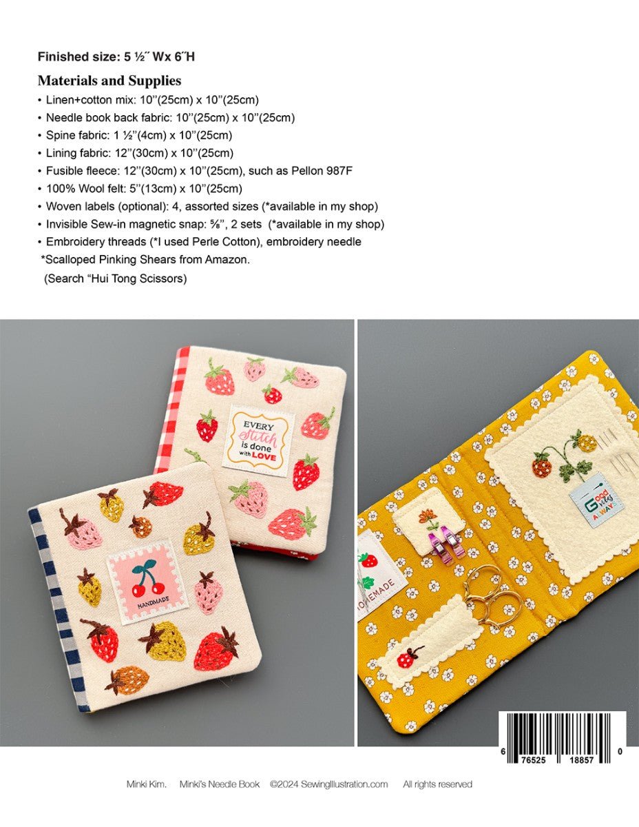 Minki's Needle Book Pattern - QuiltingJoyPDX