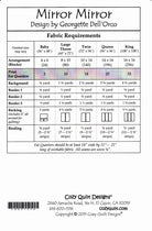 Mirror, Mirror Quilt Pattern - QuiltingJoyPDX