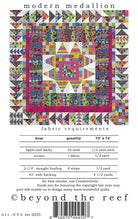 Modern Medallion - QuiltingJoyPDX