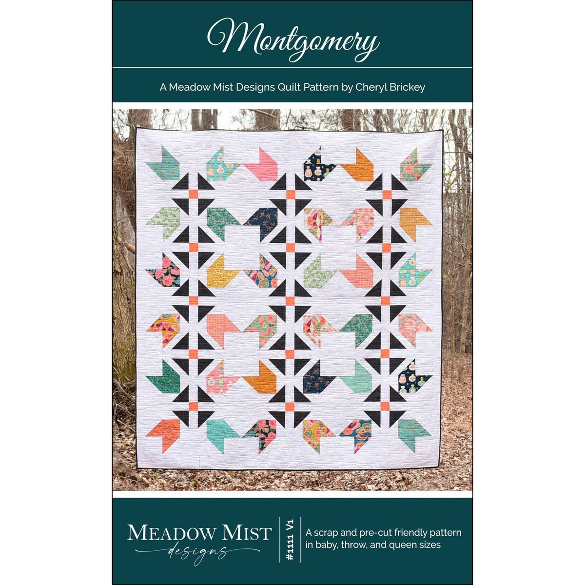 Montgomery Quilt Pattern by Cheryl Brickey | 3 Sizes - QuiltingJoyPDX