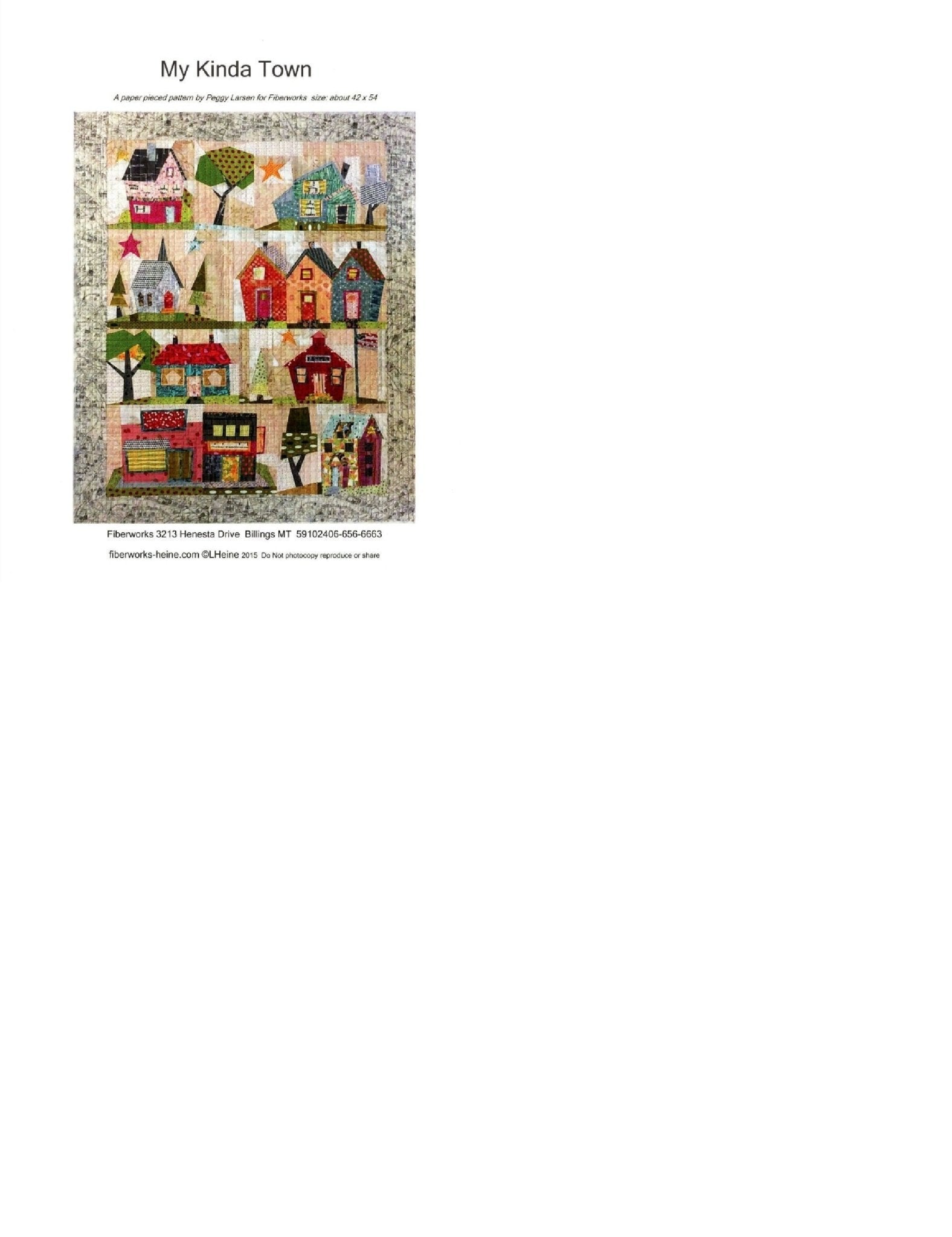 My Kinda Town Quilt Pattern by Laura Heine - Finished size approximately 42 x 54 - QuiltingJoyPDX