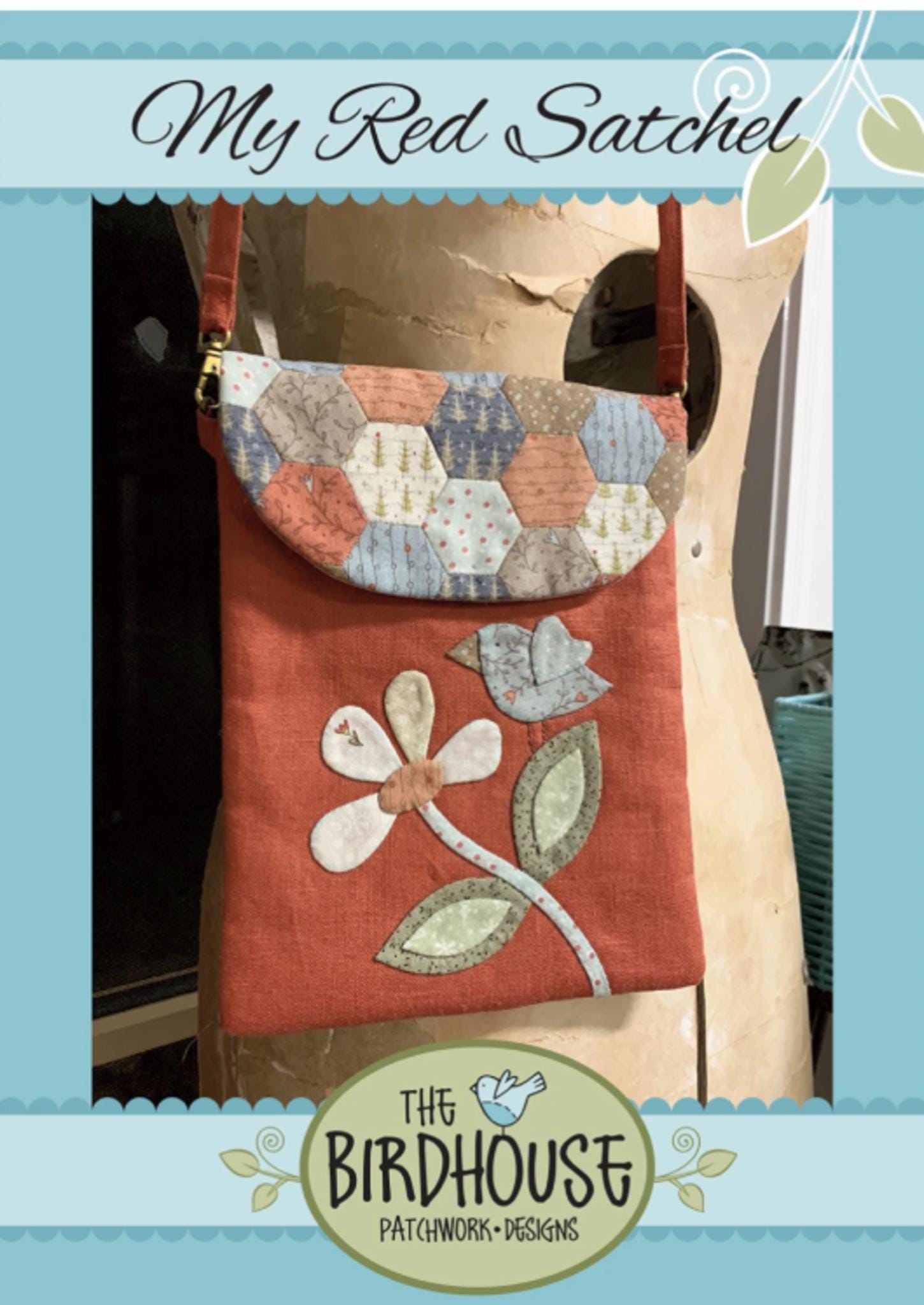 My Red Satchel from Birdhouse Patchwork Designs, Pattern by Natalie Bird - QuiltingJoyPDX