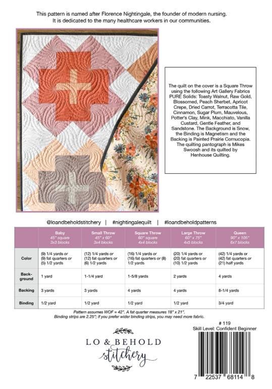 Nightingale Quilt Pattern from Lo & Behold Stitchery - Five sizes included - QuiltingJoyPDX
