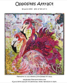 Opposites Attract Collage Quilt Pattern by Laura Heine - finished size approx 30" W x 30" L pattern only - QuiltingJoyPDX