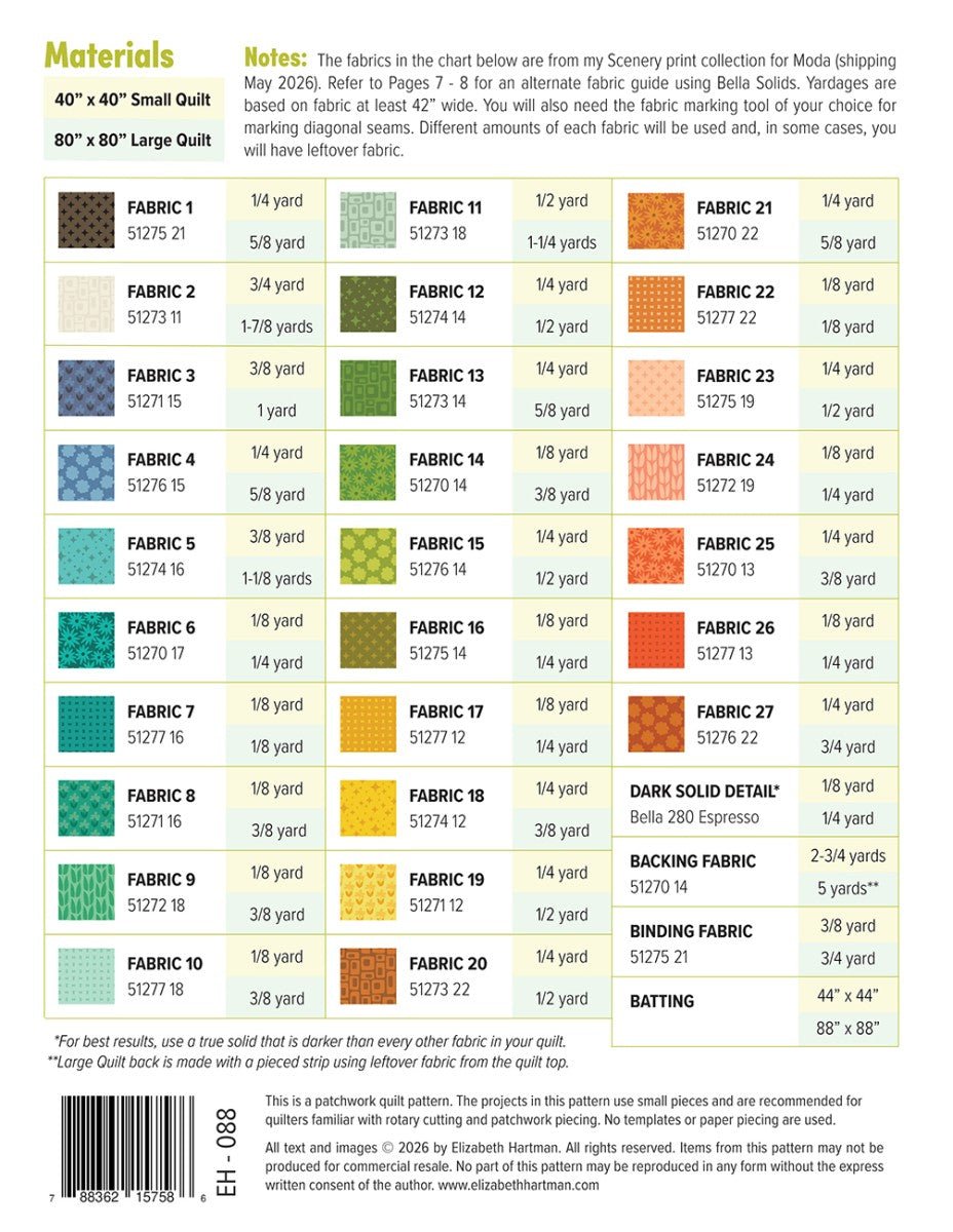 Outdoors Sampler Quilt Pattern by Elizabeth Hartman - QuiltingJoyPDX