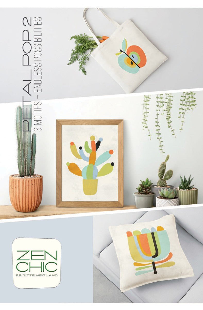 Petal Pop 2 Appliqué Pattern by Brigitte Heitland – Zen Chic - QuiltingJoyPDX