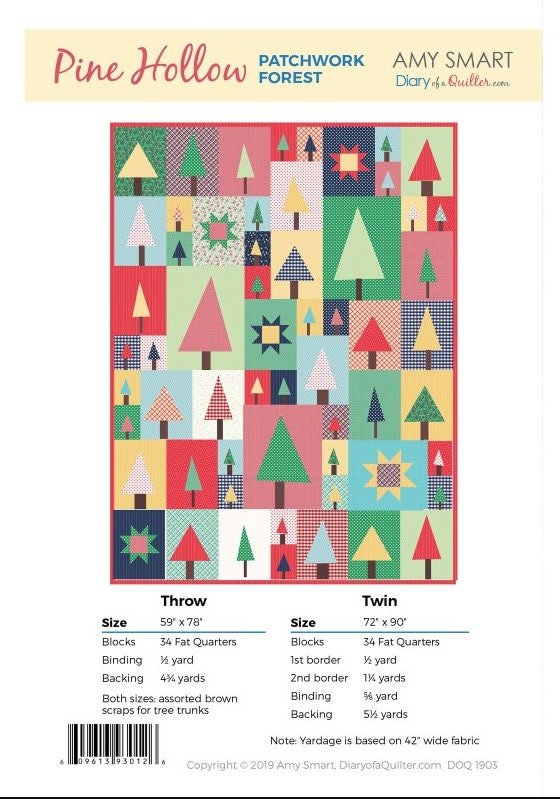 Pine Hollow Patchwork Forest Quilt Pattern by Amy Smart - QuiltingJoyPDX