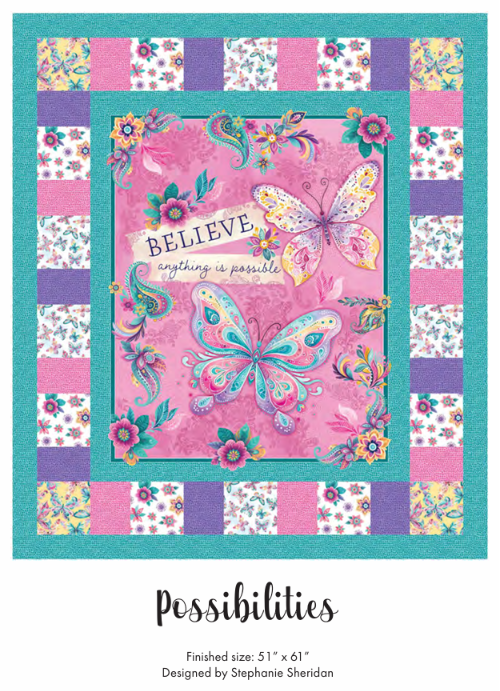 Possibilities Panel Quilt Kit featuring Faith and Grace Collection by Benartex - QuiltingJoyPDX