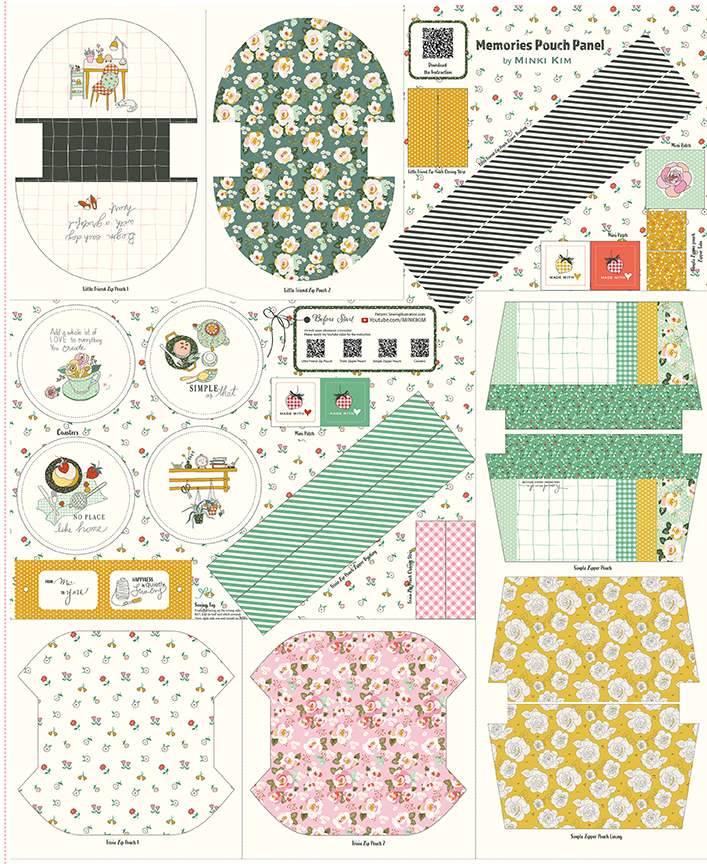 Pouch Panels Memories Pouch Panel by Minki Kim - QuiltingJoyPDX