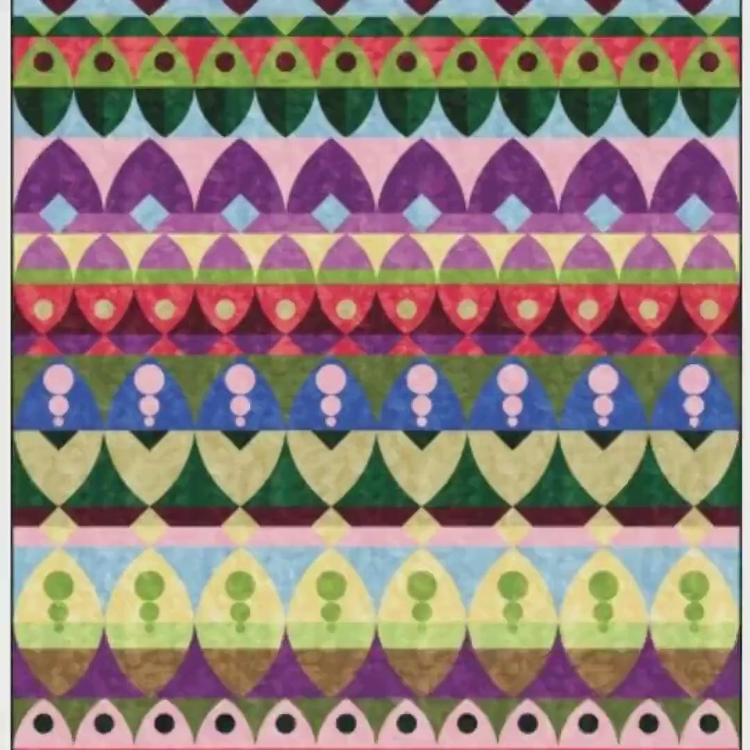 Bohemian Quilt Kit with Michael Miller Fabrics, 72" x 88" Size