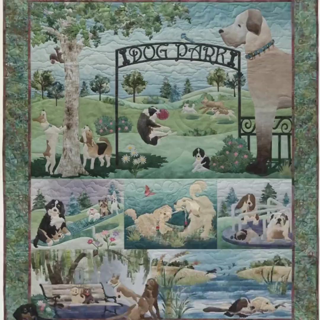 Dog Park Quilt Kit by McKenna Ryan, Traditional Collage Quilting Kit