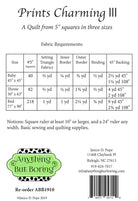 Prints Charming III Quilt Pattern – Baby, Throw & Bed Sizes - QuiltingJoyPDX