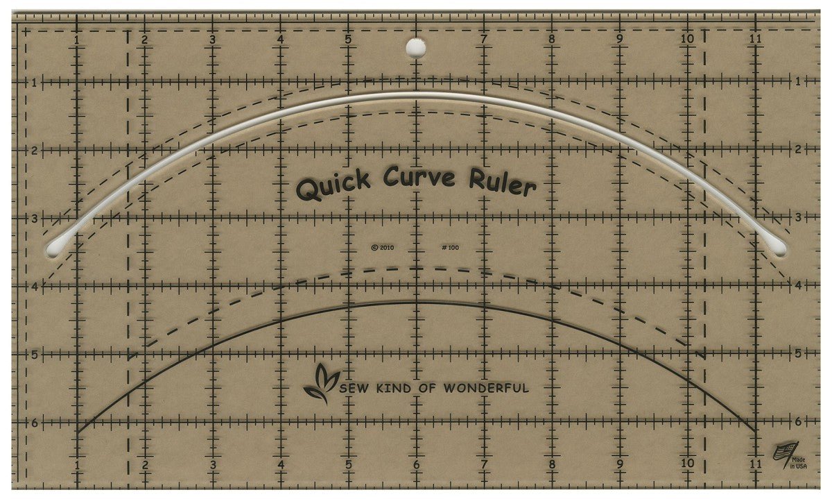 Quick Curve Ruler by Jenny Pedigo – Sew Kind of Wonderful (7" x 12") - QuiltingJoyPDX