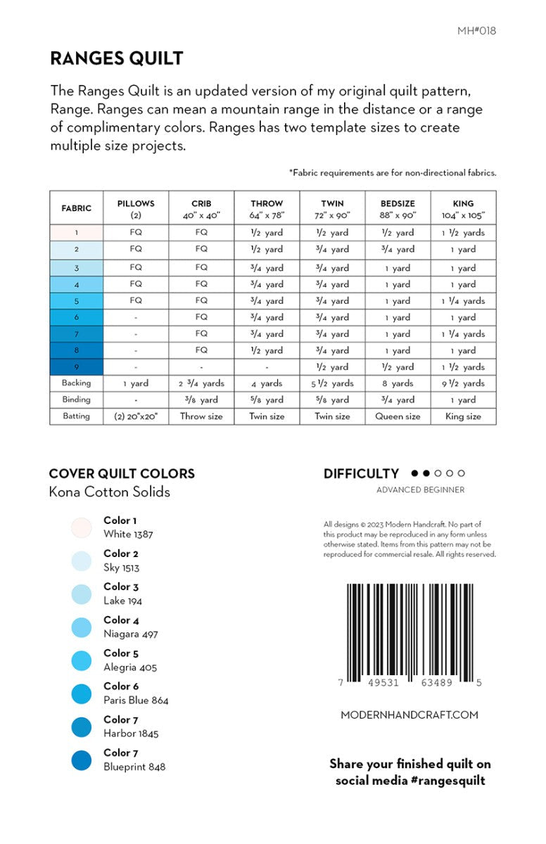 Ranges - QuiltingJoyPDX
