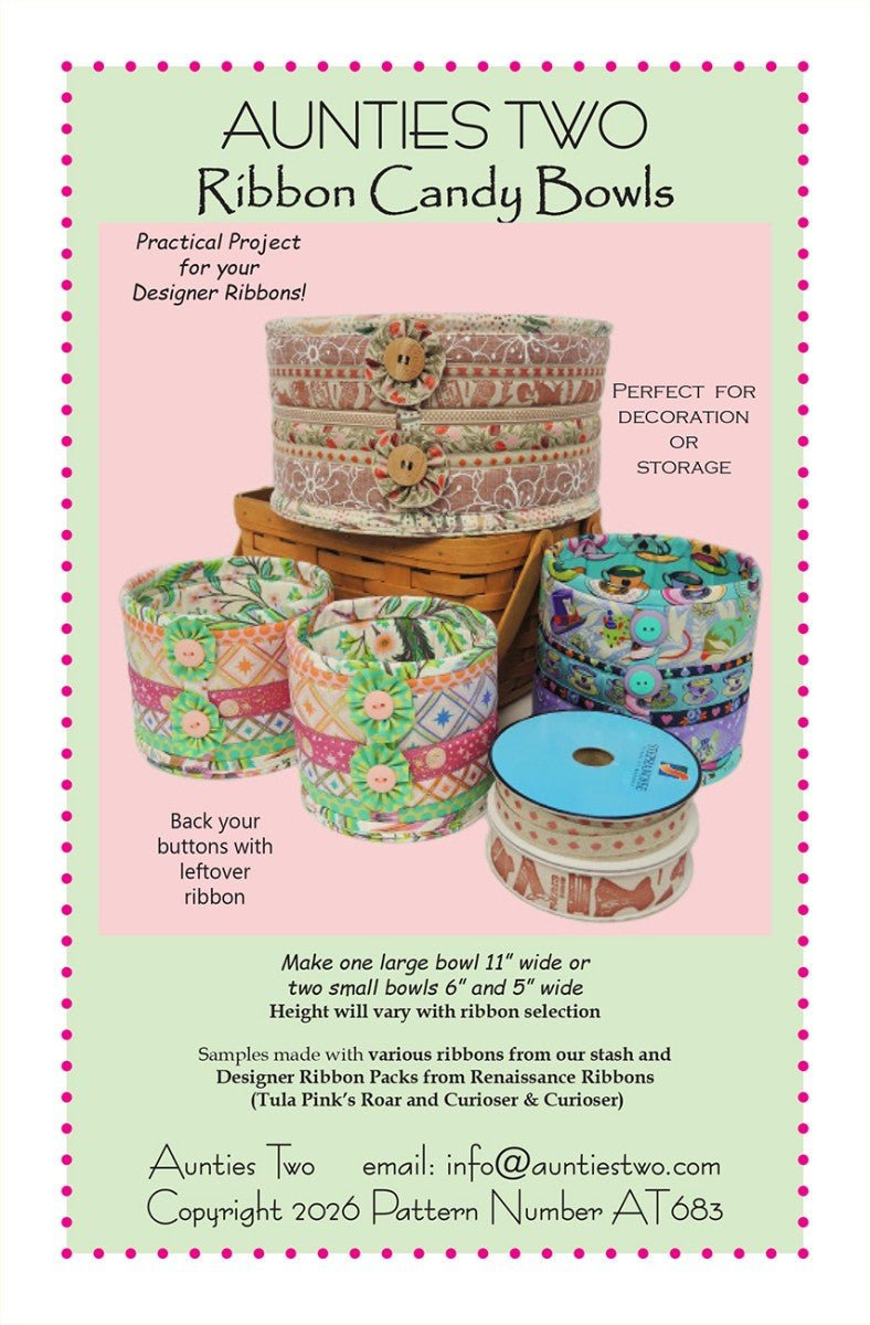 Ribbon Candy Bowls Pattern - QuiltingJoyPDX