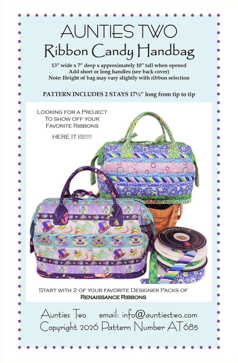 Ribbon Candy Handbag Pattern - QuiltingJoyPDX