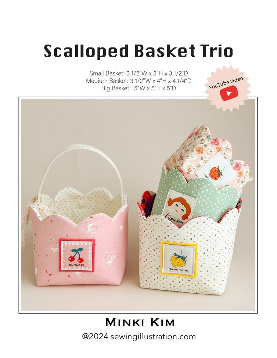 Scalloped Basket Trio Pattern - QuiltingJoyPDX