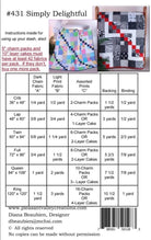 Simply Delightful Quilt Pattern for 6 sizes, by Designer Diana Beaubien for Pleasant Valley Creations - QuiltingJoyPDX