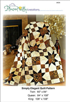 Simply Elegant Quilt Pattern for 3 sizes, by Designer Diana Beaubien for Pleasant Valley Creations - QuiltingJoyPDX